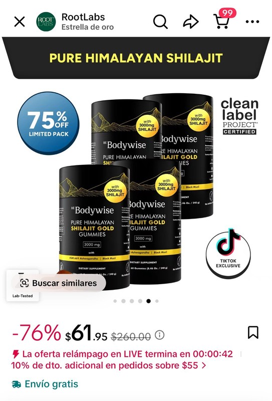 Be Bodywise Pure Himalayan Shilajit Gummies Gold I Lab Tested I No Added Sugar