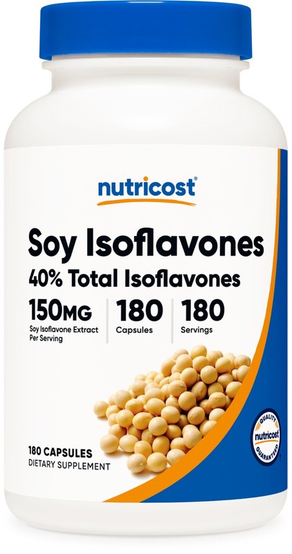 Nutricost Soy Isoflavones 150mg, 180 Veggie Capsules
