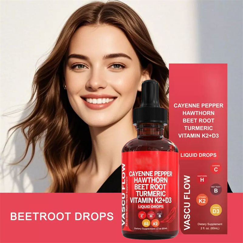 Nutra Vascu Flow Cayenne Pepper Liquid Drops Hawthorn Root Vitamin 1-3Packs gallery
