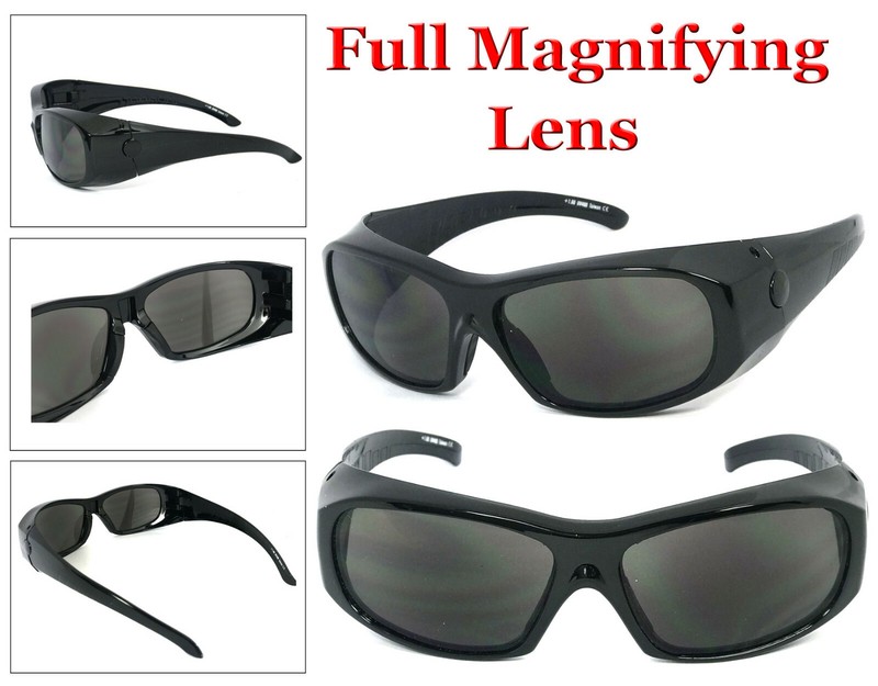 Wrap Around Tinted Full Lens Safety Reading Glasses Sunglasses Z87.1+