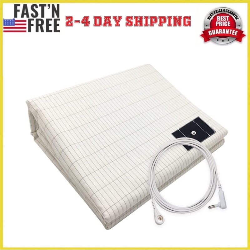 Grounding Sheets Queen With Grounding Cord Gray 60×80 Silver Sheet