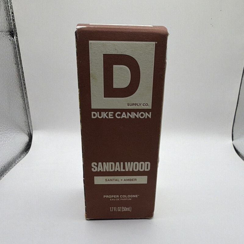 Duke Cannon Sandalwood Eau de Parfum Spray, Amber Scent, 1.7 fl oz (50 mL)