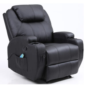 BERGERE NEGRO CON MASAJEADOR Y POSA VASOS