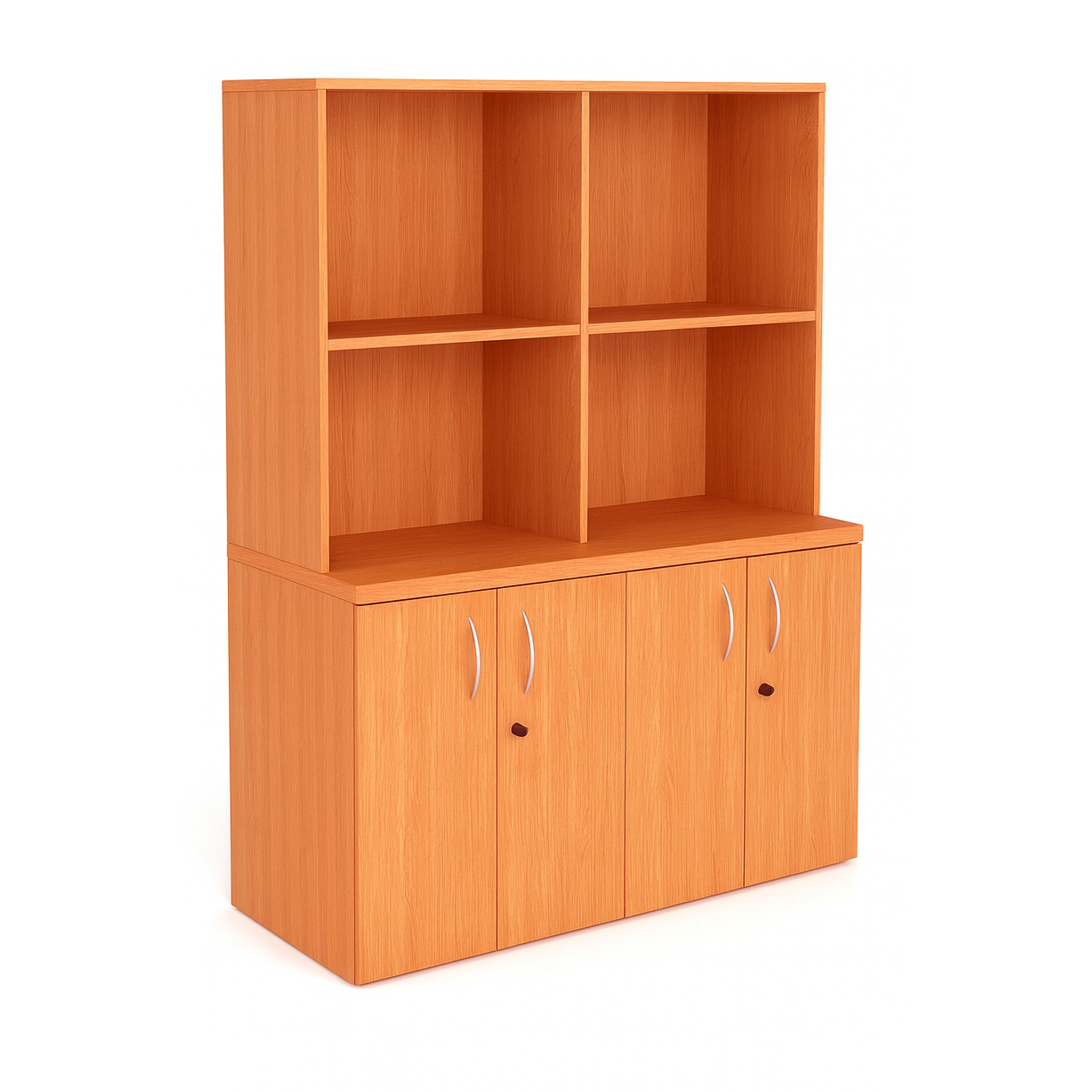 Biblioteca con Doble Gabinete - 2 Repisas 180x120x40 cms