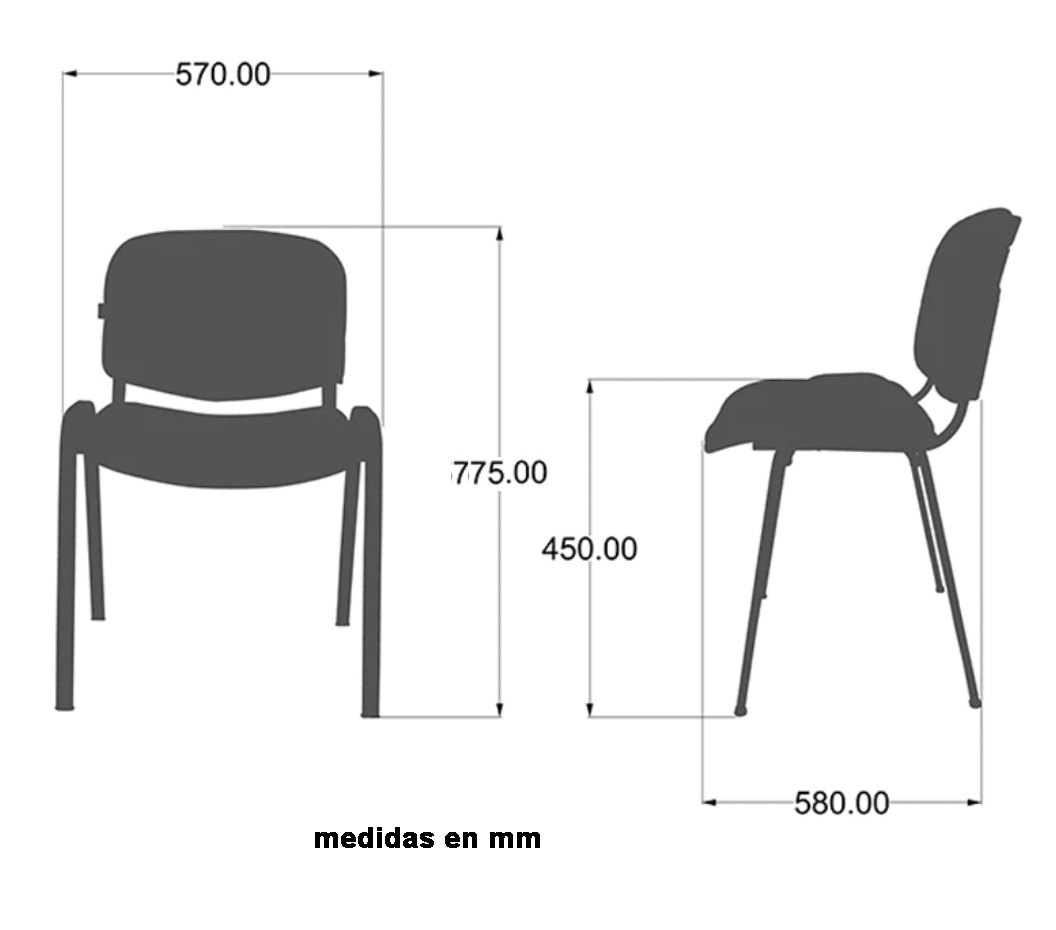 SILLA CASINO ISO ROJA - Imagen 2