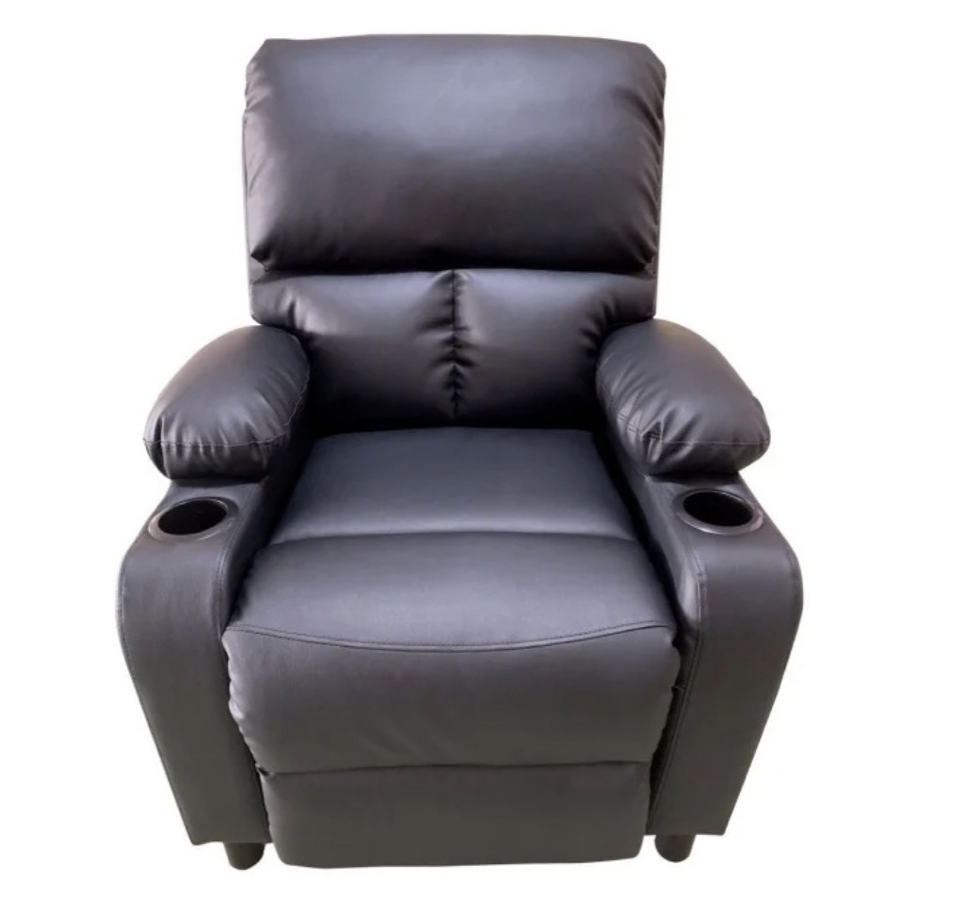 Bergere/sillon Reclinable PU Color Negro - Imagen 2
