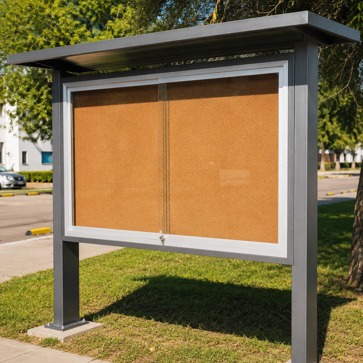 Diario Mural Exterior Metálico con Techo - Imagen 2