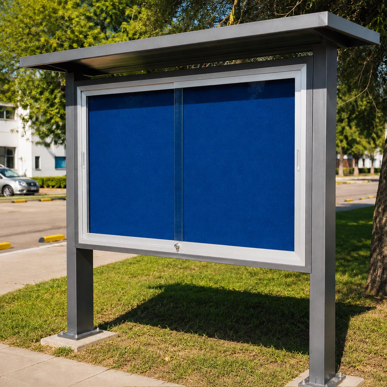 Diario Mural Exterior Metálico con Techo - Imagen 3