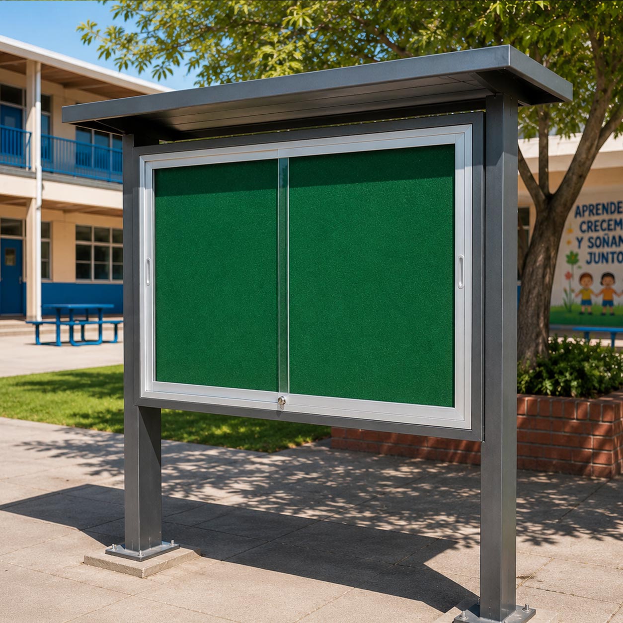 Diario Mural Exterior Metálico con Techo
