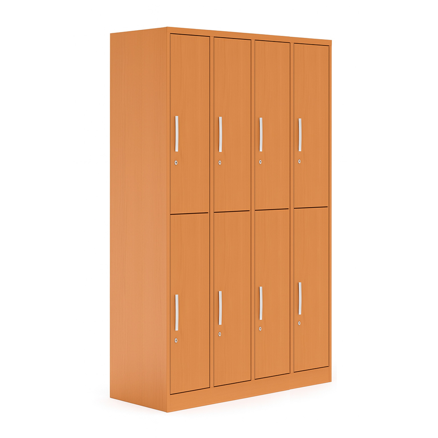 Locker de madera - 4 Cuerpos 8 Puertas (Peral o Cerezo)