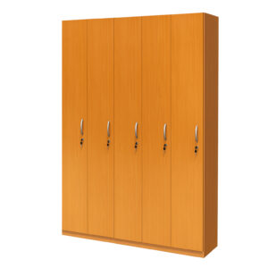 locker madera 5 puertas