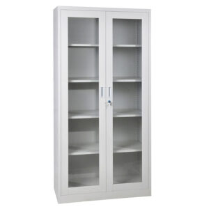 VITRINA METALICA CON PINTURA RAYADA Y ABOYADURA PEQUEÑA (CONSULTAR STOCK)