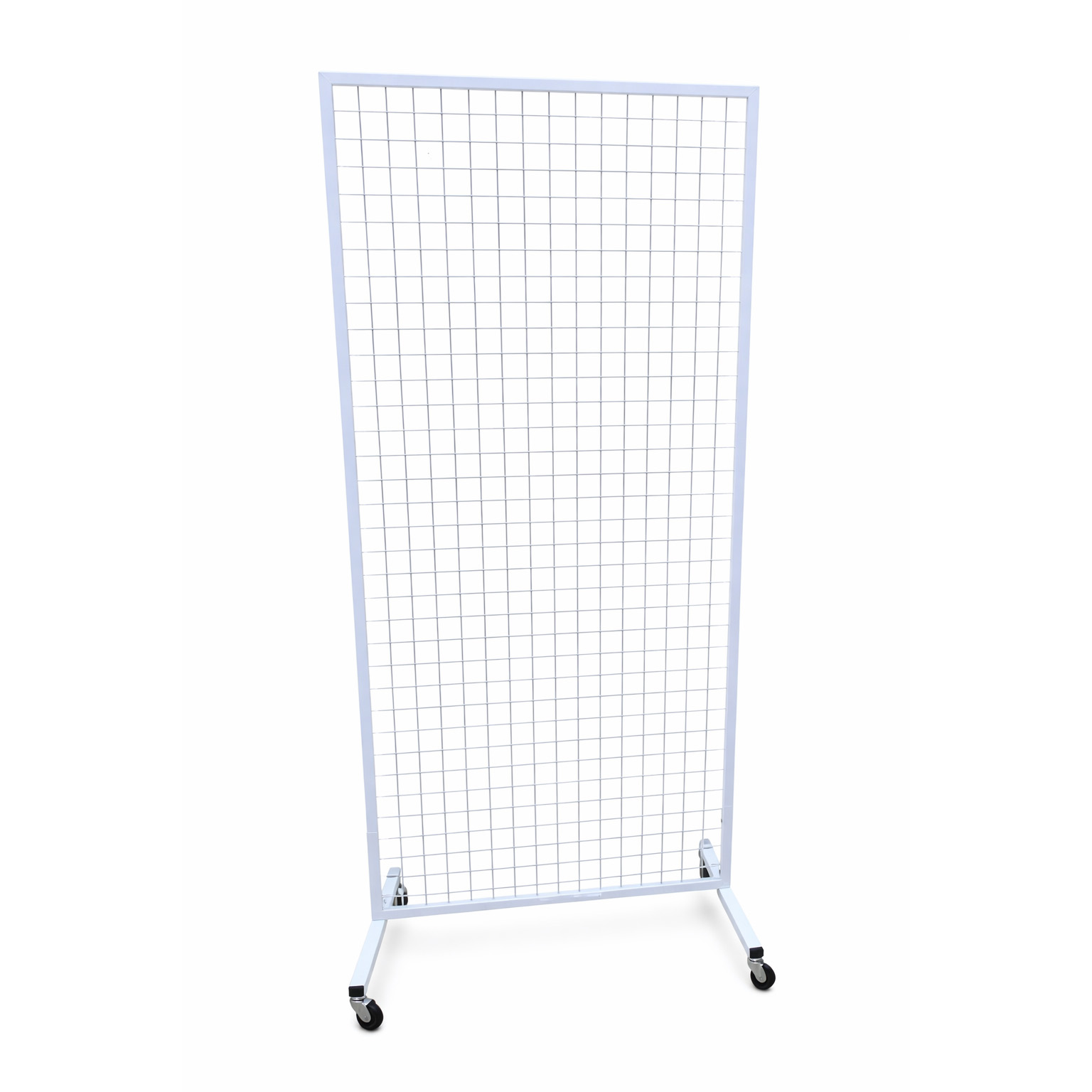 Atril Malla de Metal Blanca con Ruedas 190X80X40cm Gms - Imagen 2