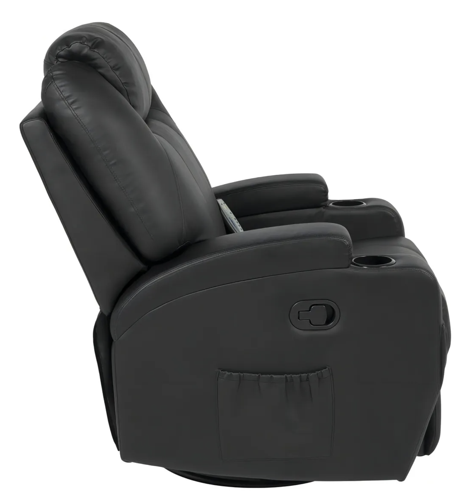 BERGERE NEGRO CON MASAJEADOR Y POSA VASOS - Imagen 3