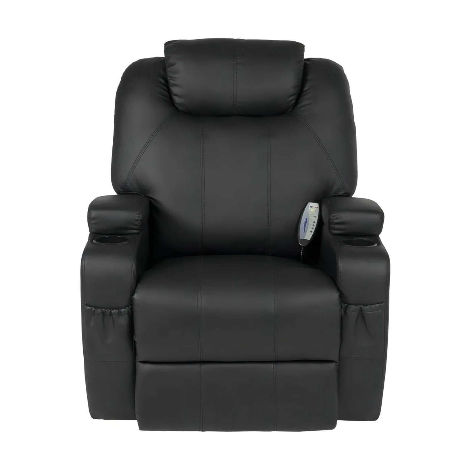 BERGERE NEGRO CON MASAJEADOR Y POSA VASOS - Imagen 5