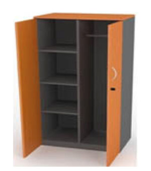 Estante Alto - 3 Repisas 1 Clóset 80x50x195 cm (Peral o Cerezo)