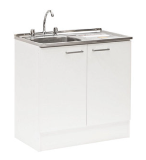 Kit Lavaplatos 100 cms - Izquierdo Blanco