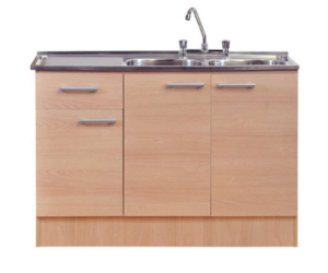 Kit Lavaplatos 120 cms - Derecho Beige
