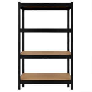 Estante Negro con Repisas de Madera – Medidas: 1.80m x90cm x40cm avi
