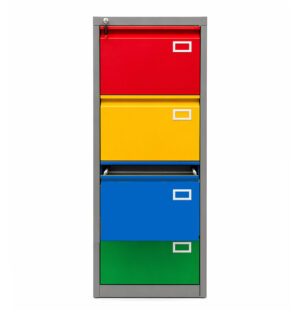 Kardex 4 Cajones con Llave Multicolor para Oficina