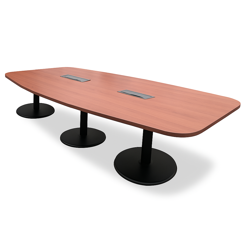 Mesa de Reunión - 320 x 120 cms con caja eléctrica (Peral o Cerezo)