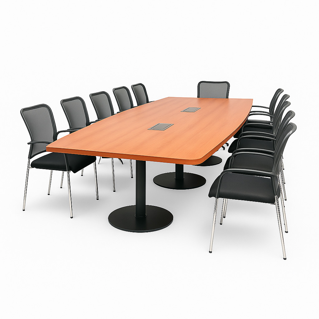 Mesa de Reunión - 320 x 120 cms con caja eléctrica (Peral o Cerezo) - Imagen 3