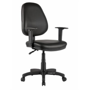 SILLA RUDY TAPIZ ECO CUERO NEGRO