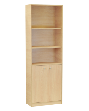 LIBRERO 6 NIVELES 60 C/PUERTA 600X300X1800 CARVALO
