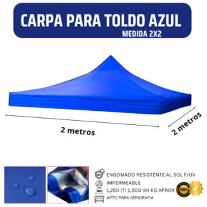 Repuesto Techo Toldo 2x2 Azul