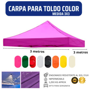 Repuesto Techo Toldo 3x3 Color